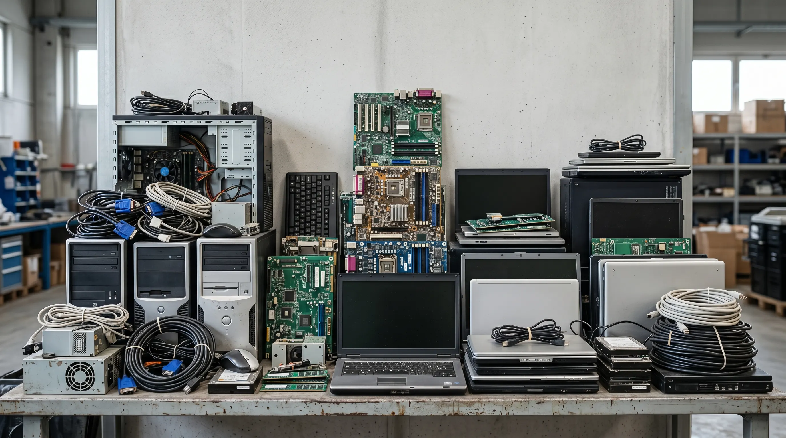 E-waste buyers in Chennai collecting old computers and electronics